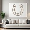 Free SVG horse shoe template for laser engrave and web design