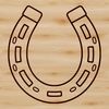 SVG vector design of a horse shoe for commercial use and digital projects