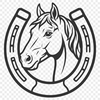 Horse shoe stencil SVG for laser engrave and cutting machine