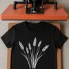 A high-quality vector illustration of wheat in silhouette form.