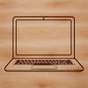 Vector Computer Artwork Clip Art Vector illustration of a modern computer with sleek design, suitable for digital artwork and cutting machine stencils.