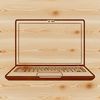 Laptop Computer Icon in Vector Format An SVG graphic representation of a typical laptop computer layout.