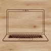 Modern Laptop Vector Art A digital illustration of a modern laptop with sleek design elements, suitable for vector art and graphic design projects.
