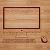 Beautiful Computer Design A detailed illustration of a modern computer desktop with keyboard and monitor.