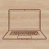 Sleek Tech Device Silhouette A modern computer device with a sleek design, suitable for vector art and digital design.