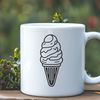 Beautiful Ice Cream Illustration An editable vector design featuring a simple ice cream dessert as a clip art graphic.