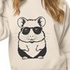 Adorable Hamster Wears Shades A hamster wearing sunglasses for a fun and quirky pet theme.