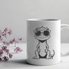 Sunglasses Wearing Lizard SVG Vector Art Illustrated lizard wearing sunglasses in a vector design format.