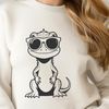 Stylized Lizard in Shades A stylized illustration of a lizard wearing sunglasses, suitable for digital design projects.
