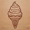 Colorful Ice Cream Illustration An edible dessert with a creamy texture and colorful toppings in a vector graphic design.