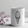 Colorful Ice Cream Graphic Illustration A vector graphic design of a delicious ice cream dessert.