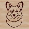 Adorable Corgi Clip Art Design An SVG design of a cute Corgi dog breed used as clip art.