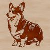 Cute Standing Dog Clip Art A small breed dog standing on its hind legs, suitable for custom cutting and crafting projects.