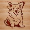 Cute Sitting Corgi Illustration A vector illustration of a sitting Corgi, suitable for various design and crafting applications.