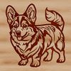 Standing Beautiful Dog Graphic A loyal breed of dog standing on its hind legs.