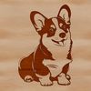 Cute Corgi Sitting Vector A sitting Corgi breed dog, suitable as a vector design for cutting machines like Cricut or laser cutters.
