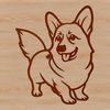 A standing corgi animal, suitable as pet clip art.