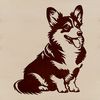Cute Sitting Welsh Corgi Clip Art A sitting Welsh Corgi breed dog, suitable for vector designs and digital art.