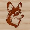 SVG Vector Welsh Corgi Design A depiction of a small to medium-sized dog breed with distinctive features.