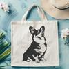 Adorable Corgi Clip Art A small breed dog, specifically a Corgi, sitting in a static pose.
