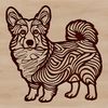 Standing Welsh Dog Breed SVG Clip Art A standing Welsh Corgi breed dog in vector format.