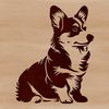 Free Corgi Clip Art Design A sitting corgi dog in vector format.