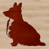 Vector Corgi Icon A small dog breed sitting on its haunches.