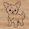 Free SVG Corgi Clipart for Digital Use A close-up illustration of a standing Corgi breed dog.