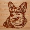 Corgi Breed Clip Art An editable vector graphic of a Corgi breed dog face suitable for personal projects.