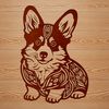 A sitting corgi breed dog in high-resolution vector format.