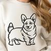 Adorable Small Dog Standing Icon A small breed dog standing on its hind legs with a rounded body and short tail.