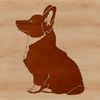 Free Vector Corgi Clip Art A Welsh Corgi breed dog sitting on a surface.