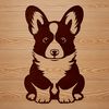 A breed-standard illustration of a sitting Welsh Corgi, suitable for print or digital use.