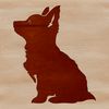 Cute Cartoon Dog Breed Graphic A vector illustration of a seated Welsh Corgi dog breed with cartoon-like features.