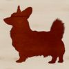 Free Stylized Dog Vector Image A standing dog in silhouette, depicted as a stylized illustration.
