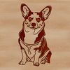 Friendly Welsh Corgi Breed Illustration A vector illustration of a sitting Welsh Corgi dog breed.