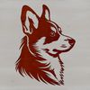 Cute Corgi Head SVG Illustration An illustration of a Corgi's head featuring a vector design suitable for digital cutting machines and commercial projects.