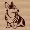 Cartoon Corgi Sitting Illustration A digital illustration of a corgi sitting on its haunches.