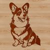 Vector Dog Image Collection A Corgi sitting on its hind legs with a friendly expression.