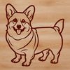 Cute Standing Corgi Clip Art A loyal standing corgi breed dog as digital clip art vector design.