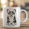 Sitting Corgi DXF - Vector Craft File For Commercial Use