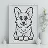 Beautiful Sitting Corgi SVG