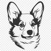 Artistic Corgi Vector Drawing