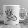 Floral Corgi - DXF Format