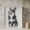 Creative Sitting Corgi Digital Art