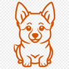 Unique Sitting Corgi PDF