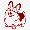 Standing Corgi Printable Image - Free PDF