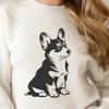 Cute Sitting Corgi Digital Artwork