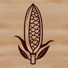 Stylized Ear of Corn Illustration A stylized illustration of a single ear of corn in vector format, suitable for various design applications.