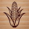 Ear of Corn Illustration A vector illustration of an ear of corn with kernels and husk.